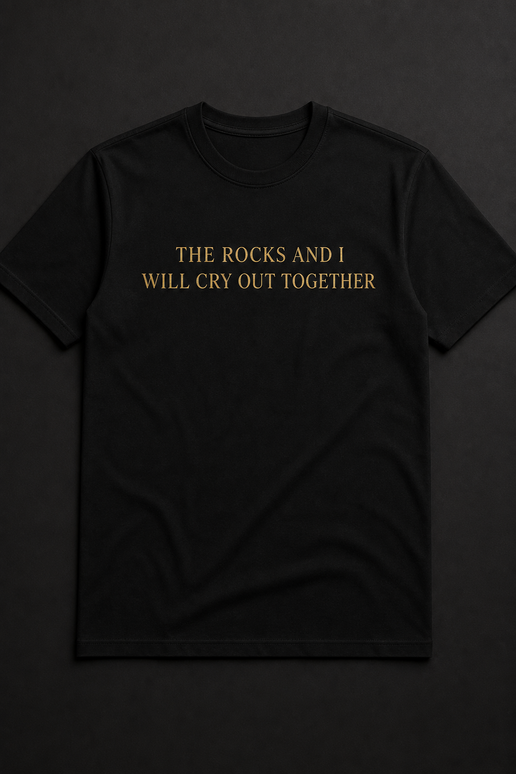 The Rocks And I Will Cry Out Together t-shirt